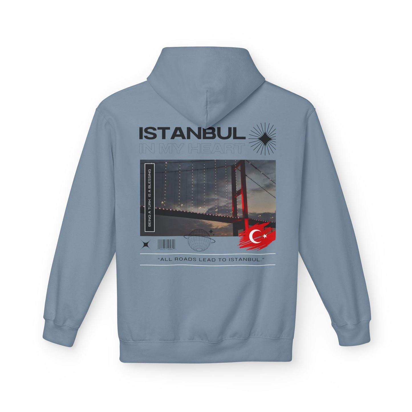 Istanbul Unisex Midweight Fleece Hoodie