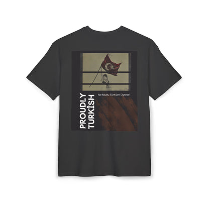 Proudly Turkish Unisex Heavy Oversize T-Shirt