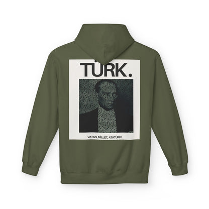 Ataturk Proud Turk Unisex Midweight Fleece Hoodie