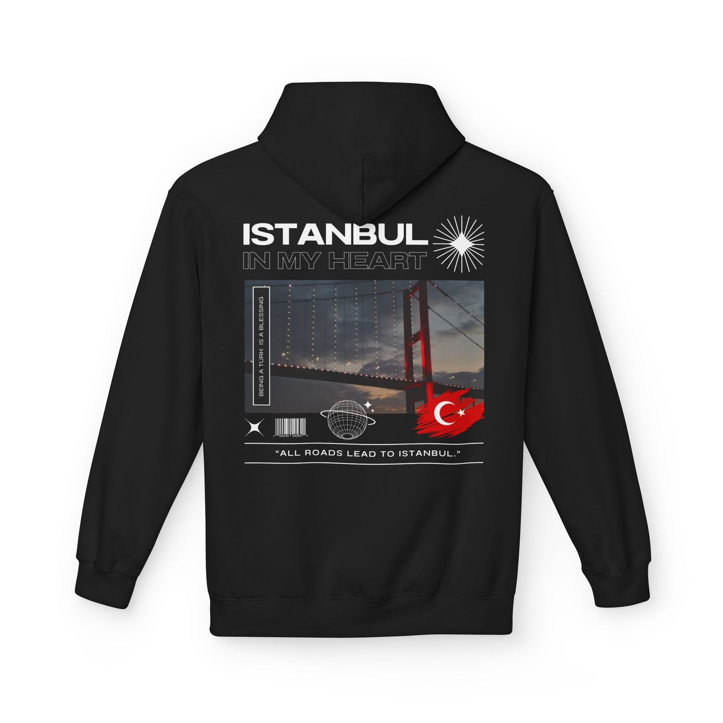 Istanbul Unisex Midweight Fleece Hoodie