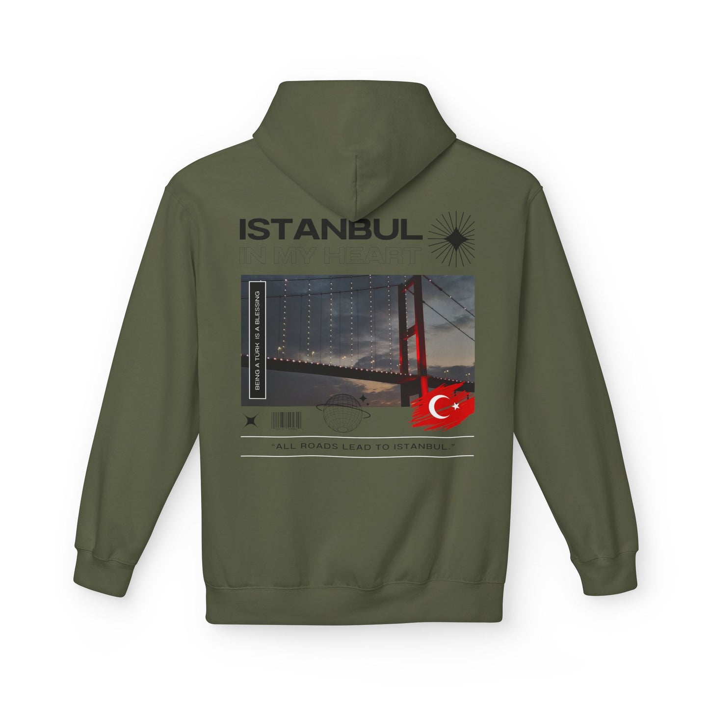 Istanbul Unisex Midweight Fleece Hoodie